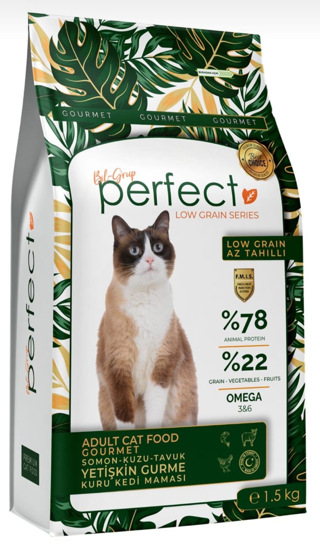 Perfect Az Tahıllı Süper Premium Gurme Kedi Maması 1.5 Kg